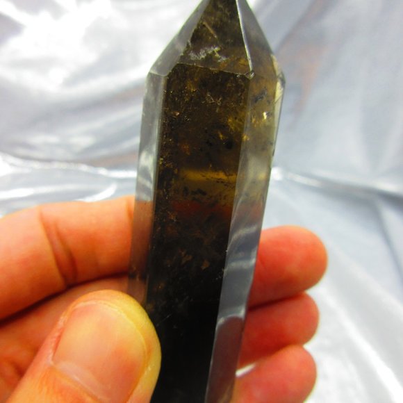 Smoky Quartz Crystal Polished Tower Generator Crystal Meditation Tool - Picture 7 of 8